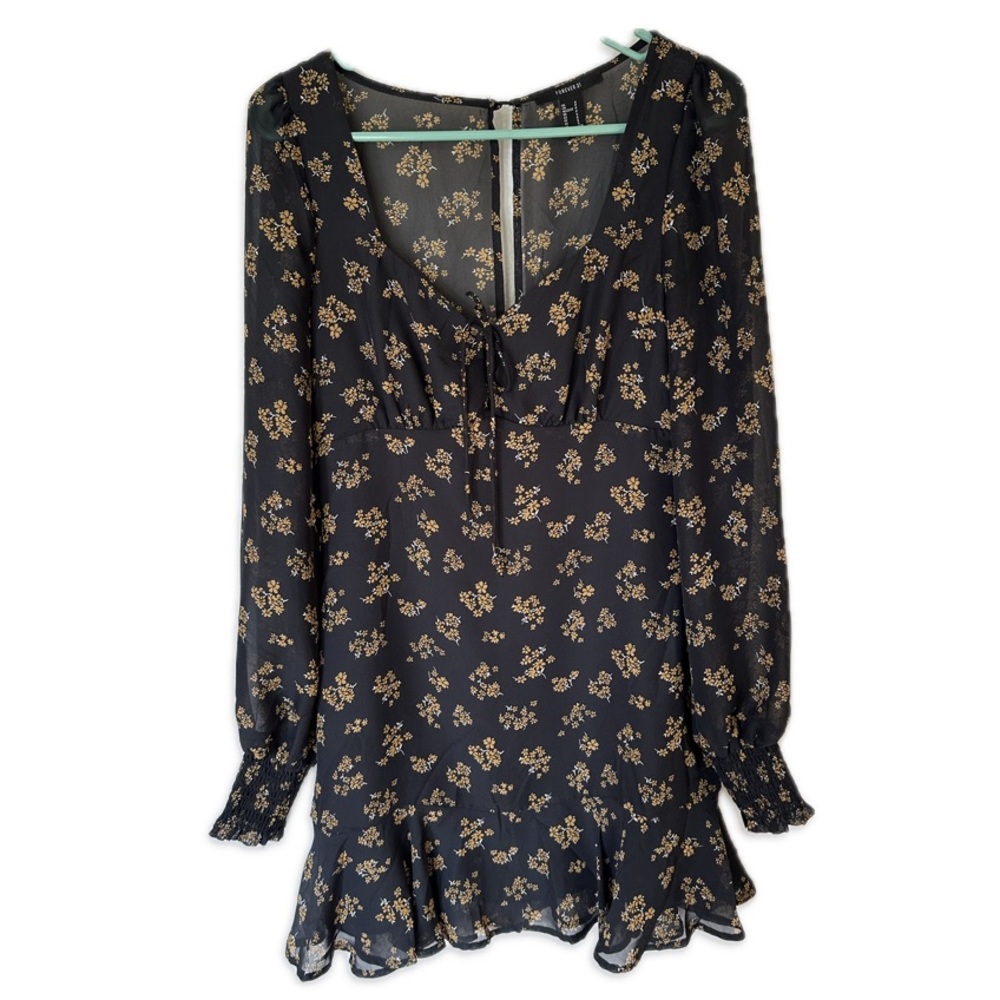 Black floral dress